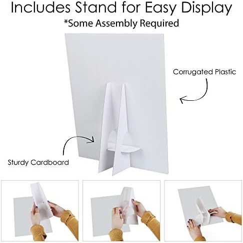 Big Dot of Happiness Photo Booth Sign with Stand – Festive & Durable Plastic Display – Indoor & Outdoor Party Decoration – 10.5” x 13.75”
