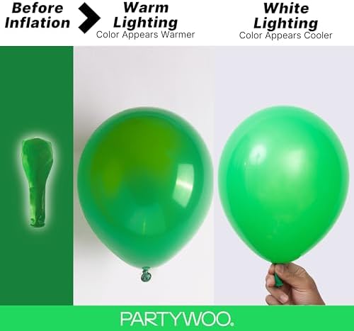PartyWoo Green Balloons 140pcs Different Sizes of 18 12 10 5 Inch