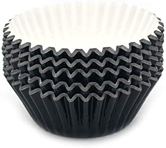 Standard Black Foil Cupcake Liners Muffin Baking Cups for Party and More, 100-Count