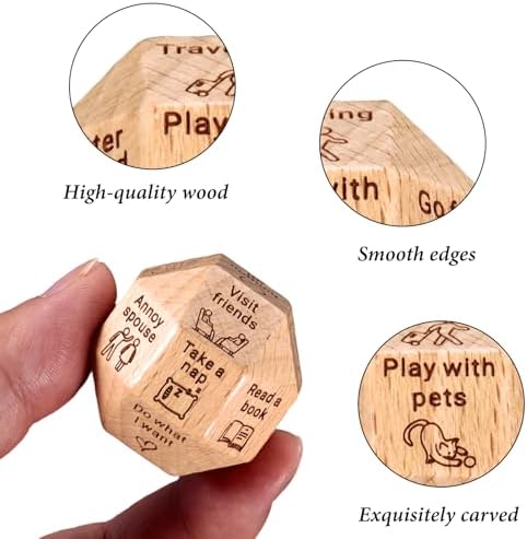 Retirement Gifts for Men Women - Wooden Dice Retired Gifts for Men Women