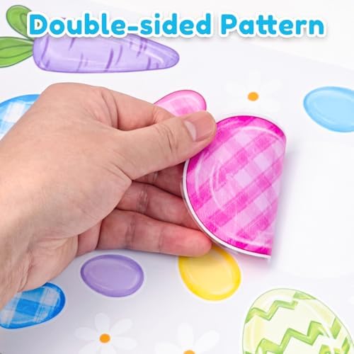 8 Sheets Easter Window Clings Stickers Happy Easter Bunny Egg Window Decals