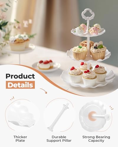 Kootek 10pcs Cupcake Stand Dessert Table Display Set Serving Tray for Party