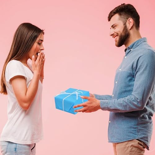 BEISHIDA 100 Sheets Blue Tissue Paper Bulk, Wrapping Tissue Paper for Gift Bags, 14 x 20 Inch Gift Wrap for Birthday Wedding Graduation DIY Crafts Holiday Flowers