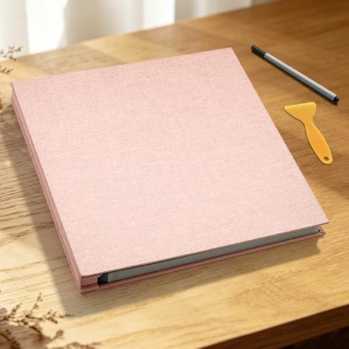 Large Photo Album 20 Sheets/ 40 Pages Self Adhesive Scrapbook Album for 4x6 5x7 8x10 Pictures DIY Photo Book as Scrapbooking Supplies, Birthday Gifts for Women Mom Wedding Baby Family Travel