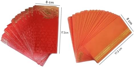 eSplanade Money Gift Envelopes for Cash, Shagun Lifafa - Multi Color Pack of 50 Fancy Envelopes- Perfect for Weddings, Invitations, Photos, Graduation, Baby Shower, Diwali, Eid