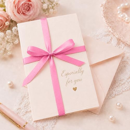 30Yards 3/8In Hot Pink Thin Ribbon for Gift Wrapping Baby Shower Birthday
