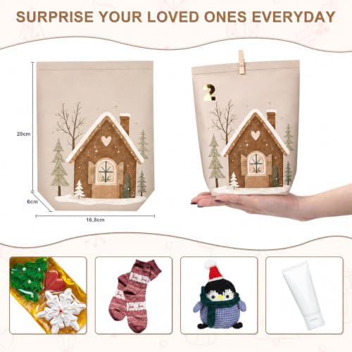 Yinsun Advent Calendar 2026, 24 Christmas Empty Calendars to Fill