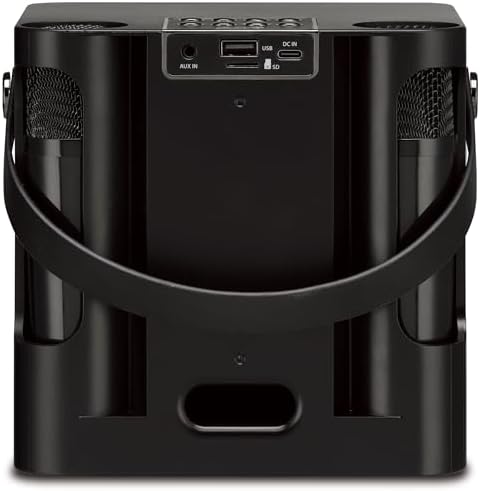 iLive Bluetooth Karaoke Machine with 2 Wireless Microphones & LED Lights
