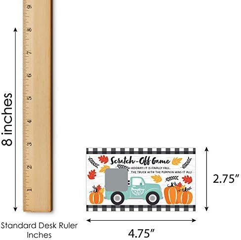 Big Dot of Happiness Fall Truck - Thanksgiving & Halloween Party Game - 22 Count Scratch Offs (Pack of 2)