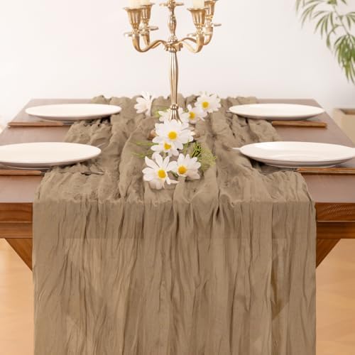 Cheesecloth Table Runner Fall Boho Wedding Birthday Party Home Decor