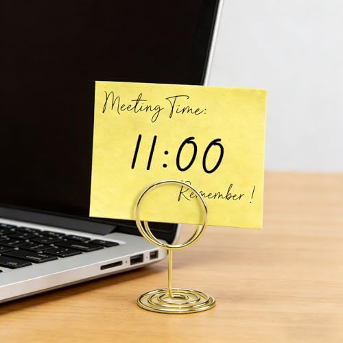 Table Number Holders, 24PCS Mini Place Card Holders-Gold