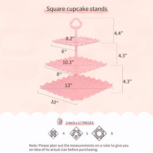 NWK 5-Piece Cupcake Stand & Appetizer Trays Set (Colorful)