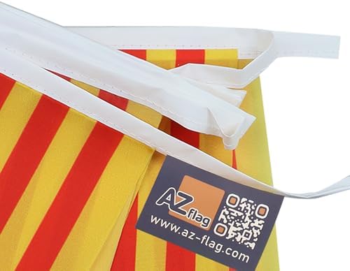 AZ FLAG Catalonia Bunting 20 ft 20 flags Light Polyester