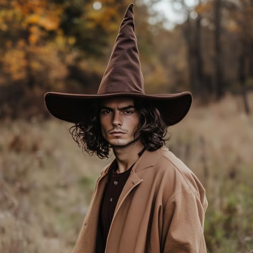 Witch Hat, 18IN Wizard Hat Cosplay Accessories for Halloween