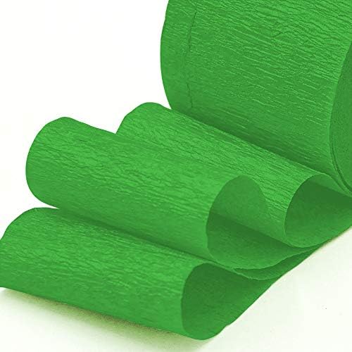8 Rolls Green Crepe Paper Streamers, Wedding Birthday Baby Shower Christmas Party Decoration, St Patrict's Day Rainbow DIY Supplies, Living Room Bedroom Decor