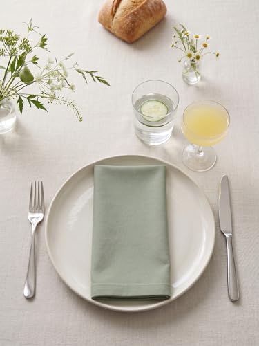 PurpleEssences Cloth Dinner Napkins 18x18 in Set of 12 - Sage Green
