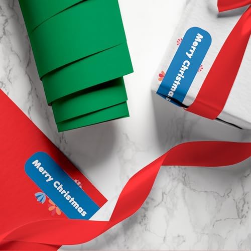 OHOME Christmas Tissue Paper - 100 Sheets 20"x14" Red Green White Wrapping Paper | Christmas Decorations Decor for Gift Bags Boxes - Xmas Navidad Holiday Party Favors Supplies