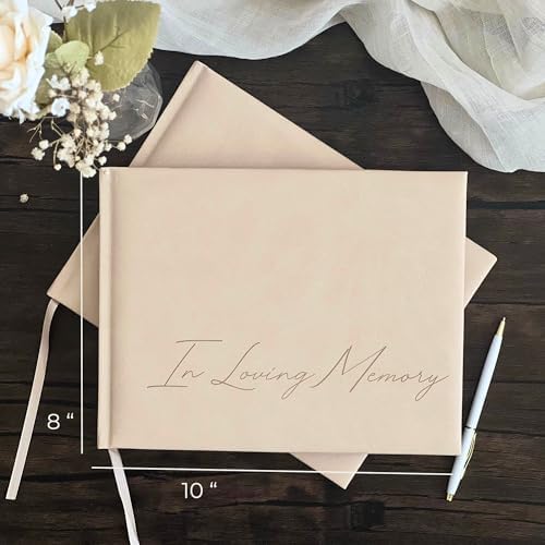 Funeral Guest Book for Celebration of Life Memorial Service with Table Sign