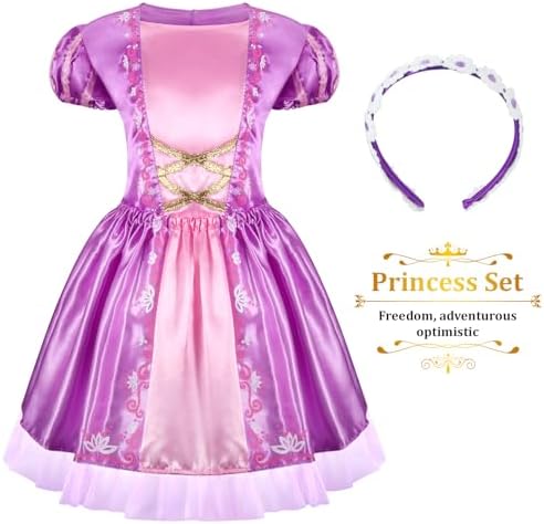 LIMIROLER Princess Dress Up Clothes for Little Girl Role Play Costume Gift Set Princess Dress Up Toys for Toddler Girls