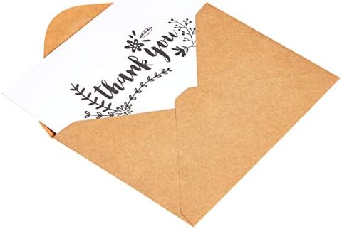 Amazon Basics Thank You Cards and Envelopes, Black and White, 4" x 6", 48 Count