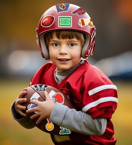 Football Stickers, 100PCS Waterproof Sports Stickers,Sports Party Favors