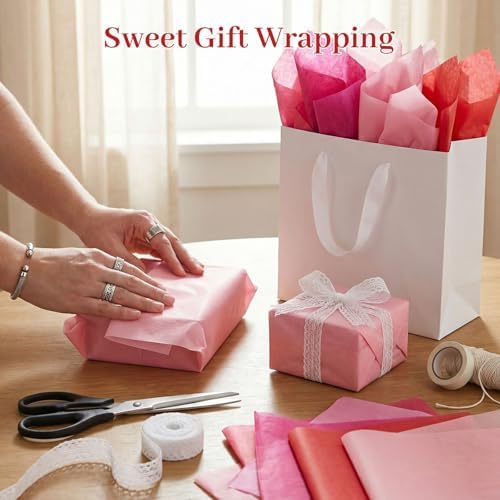Shindel 120 Sheets Pink Tissue Paper, 20 X 14 inches