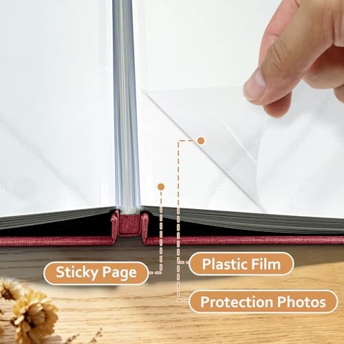 Large Self Adhesive Scrapbook Album, 40 Sheets 80 Pages Photo Book