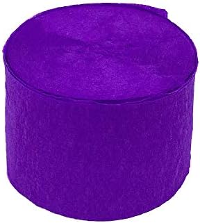 8 Rolls Purple Crepe Paper Streamers, Wedding Birthday Baby Shower Halloween Party Decoration, Rainbow DIY Supplies, Living Room Bedroom Decor