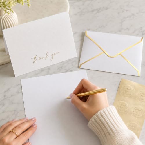 Thank You Cards with Envelopes and Stickers, 4x6, Blank Note Cards, Set of 30, for Wedding, Baby Shower, Bridal Shower, Small Business