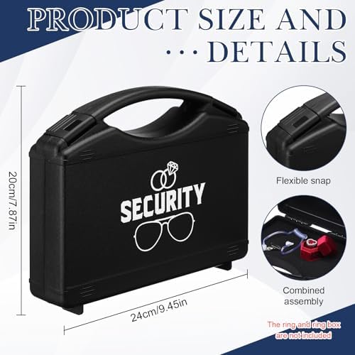 Gejoy Ring Bearer Security Box Wedding Set with Badge