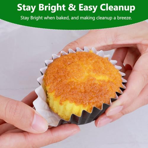 Caperci Heavy Duty Black Cupcake Liners Standard Muffin Baking Cups 150pcs
