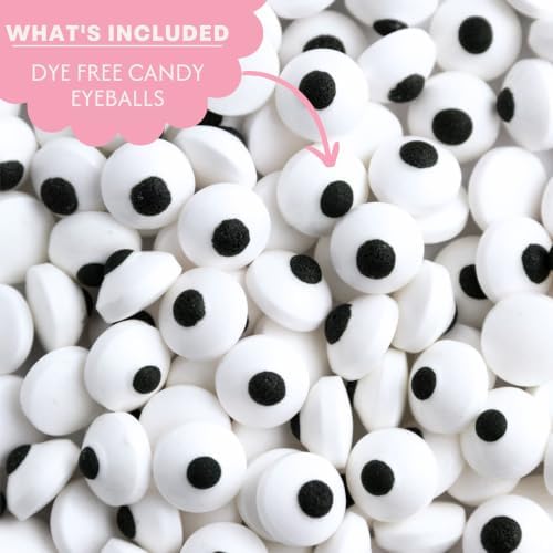 Sweets Indeed Dye Free Candy Eyeballs, 1 cm Edible Eyes, 200 Count, 2.92 oz