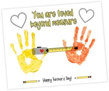 Father’s Day Crafts for Kids – Family Handprint Kit, Best Dad Ever Hands Down Gifts from Kids, Create Keepsake Dad Will Cherish Forever, DIY Art Activity for Toddlers, Set of 3 Personalized Present