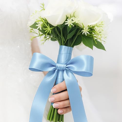 30 Yards 1 1/2 in Sky Blue Ribbon for Gift Wrapping Birthday Graduate Craft