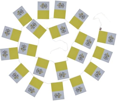 AZ FLAG Vatican City Bunting 20 ft 20 flags Light Polyester