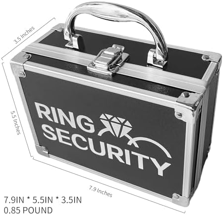 Wedding Ring Security Box for Young Boys, Portable Buckle Closured Security Briefcase with Padded Pillow Lining, Ring Bearer Gifts for Ceremony Proposal 7.9 x 5.5 x 3.5 inch (7pcs Set)