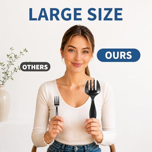 36 Pcs 9 Inch Plastic Serving Utensils Set, for Large Party