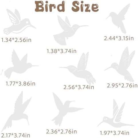 9 Sheets Bird Window Clings to Prevent Strikes, Anti-Collision Glass Decals