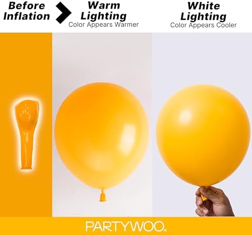 PartyWoo Orange fall Latex Helium Balloons 140pcs Different Sizes