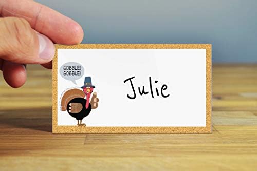 Stonehouse Collection Turkey Guest Thanksgiving Place Cards, 25-Count