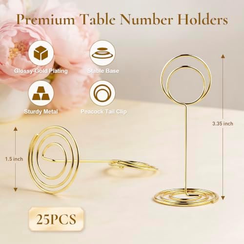 25-Pack Table Number Holders - Place Card Holders