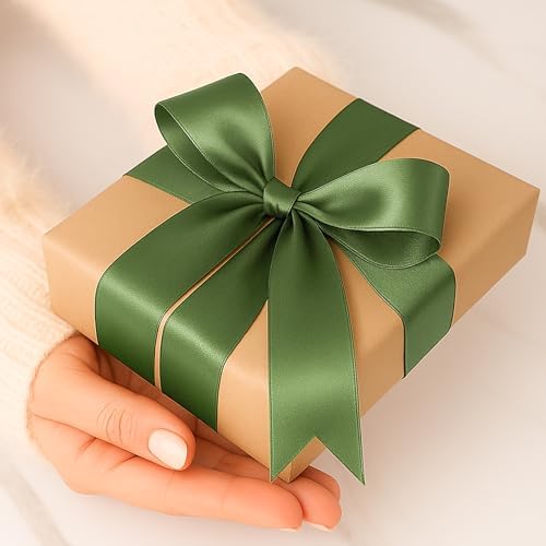 30 Yards 1 1/2 in Army Green Ribbon for Gift Wrapping St. Patrick's Craft