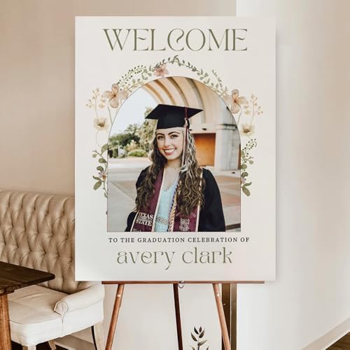 IZI POD Personalized Graduation Welcome Sign, Custom Graduation Party Poster, Graduation Welcome Canvas, Graduation Sign 2026, Graduation Party Decorations, Gifts For Student, Graduates - Style 6