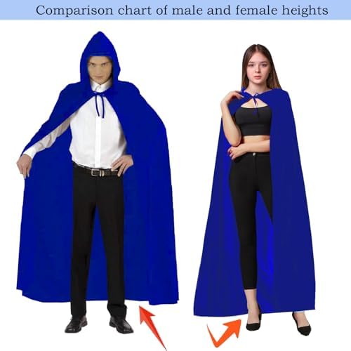 Hooded Cloak Long Velvet Cape for Christmas Halloween Cloak Costumes Hooded Cape Masquerade Dress Up