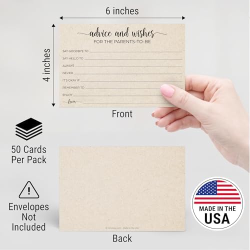 321Done Advice for Parents to Be Cards, 4x6, Set of 50, Tan