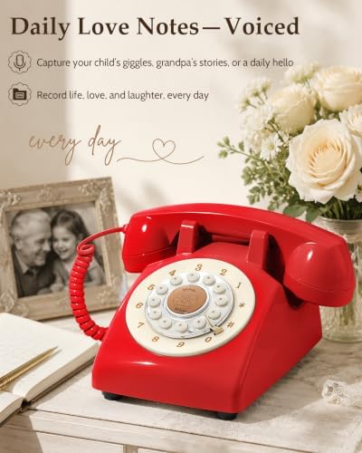 Audio Guest Book Wedding Phone, Retro Guestbook Phone Record Voice Messages