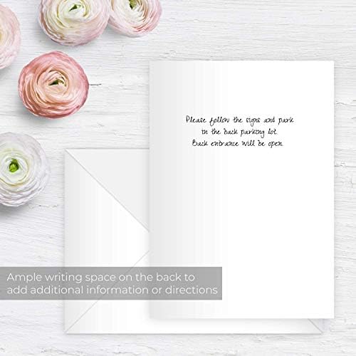 Canopy Street Boho Spirit Fill In The Blank Shower Invitation / 25 Bridal Shower Invitations With White Envelopes / 5" x 7" Flat Boho Baby Shower Invite