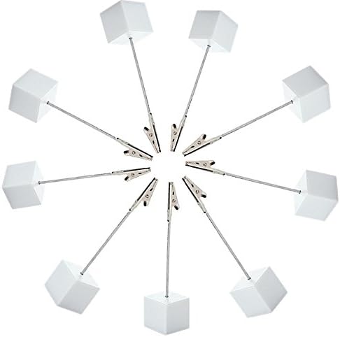 10pcs Table Number Holder Name Place Card Holder Memo Clip Holder Stand Note Holder Pictures Card Paper Menu Clip (Pure White)