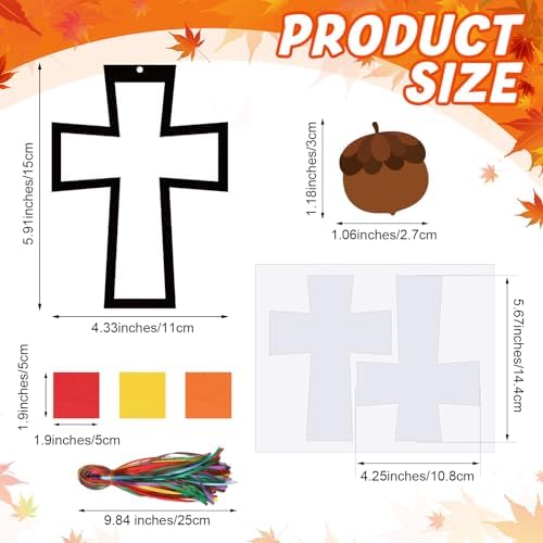 Chiisong 24 Sets Fall Blessings Crafts Fall Harvest Religious Crafts