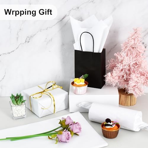 BEISHIDA 100 Sheets White Tissue Paper Bulk for Gift Wrapping and Gift Bags
